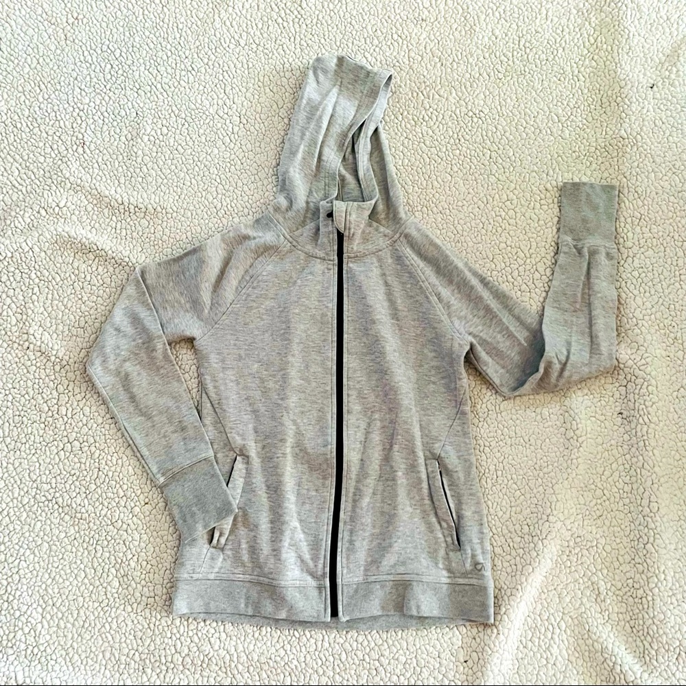 Grey lightweight zipper up size small